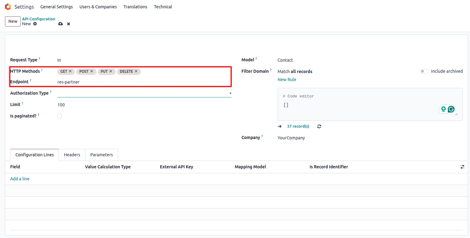 Endpoint Configuration